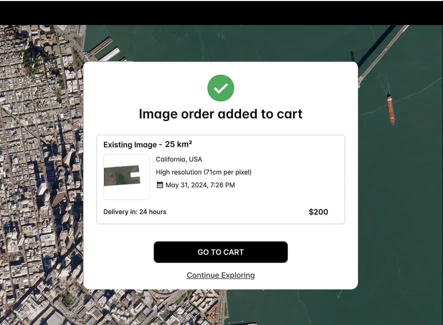 Order Imagery: Archive or Task New image