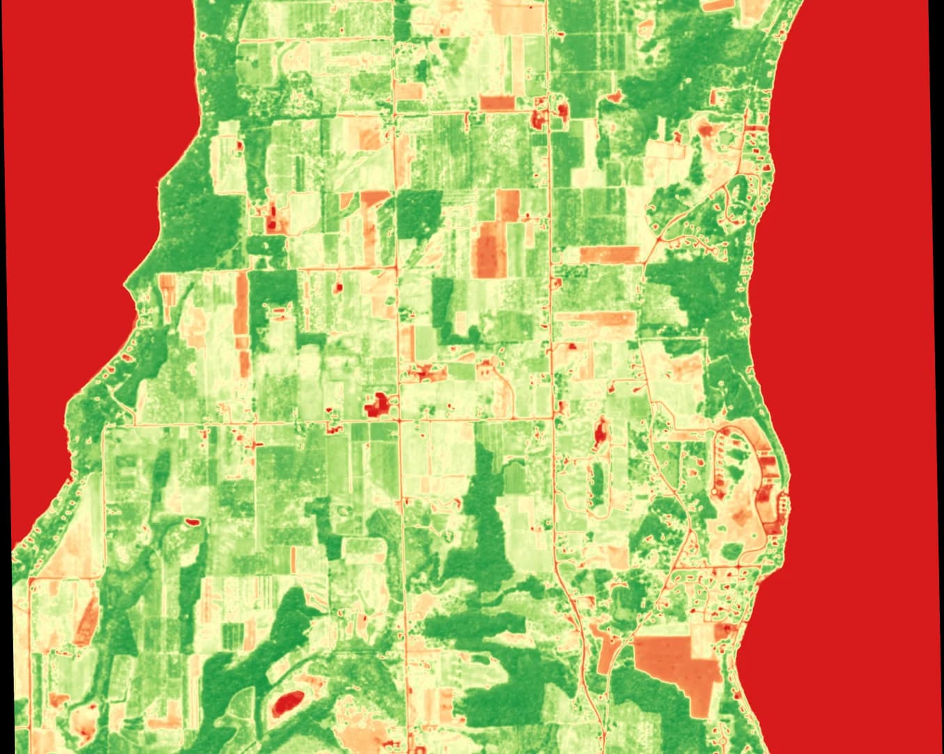 NDVI analysis of Michigan.