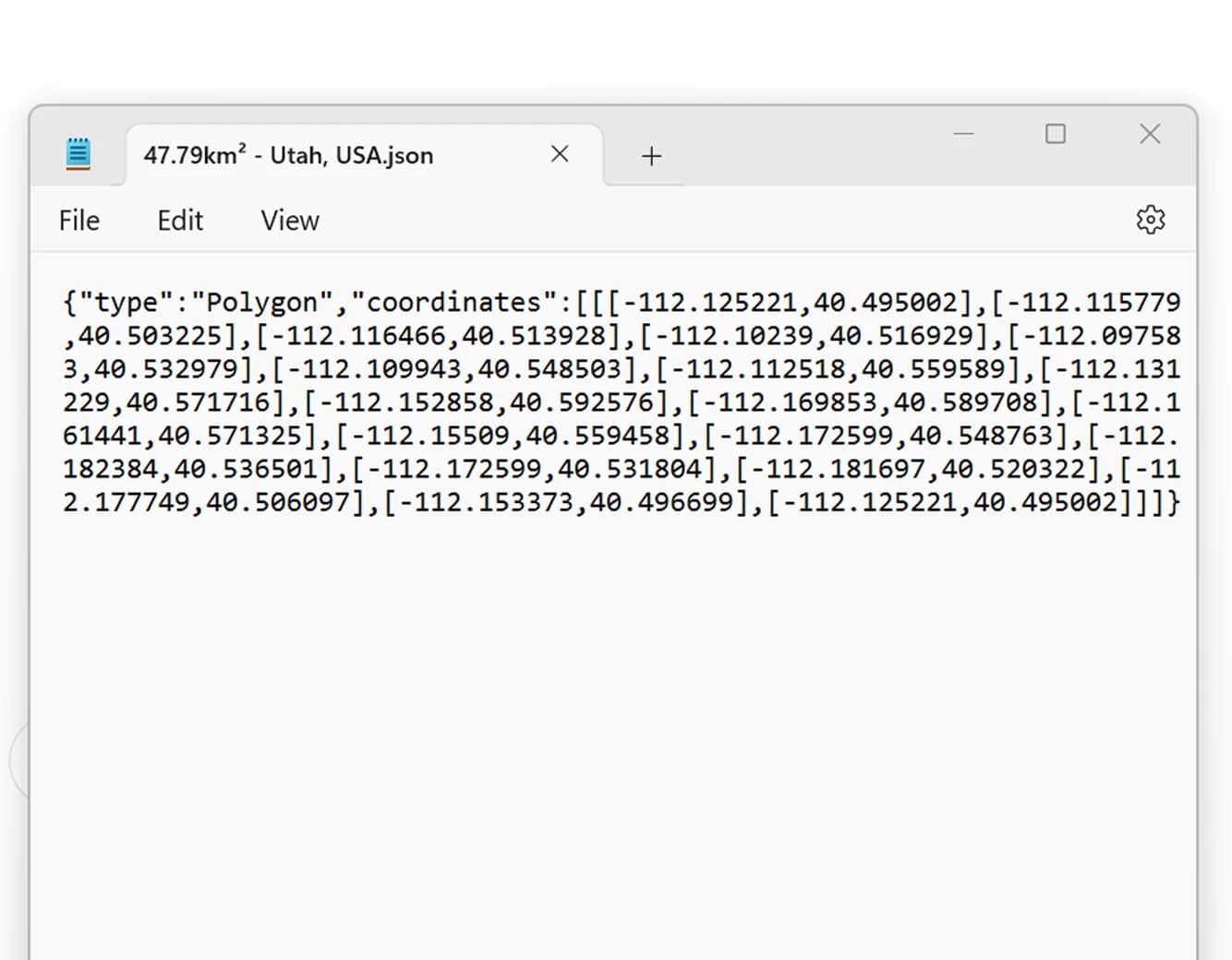 Your shape will export to a JSON file
