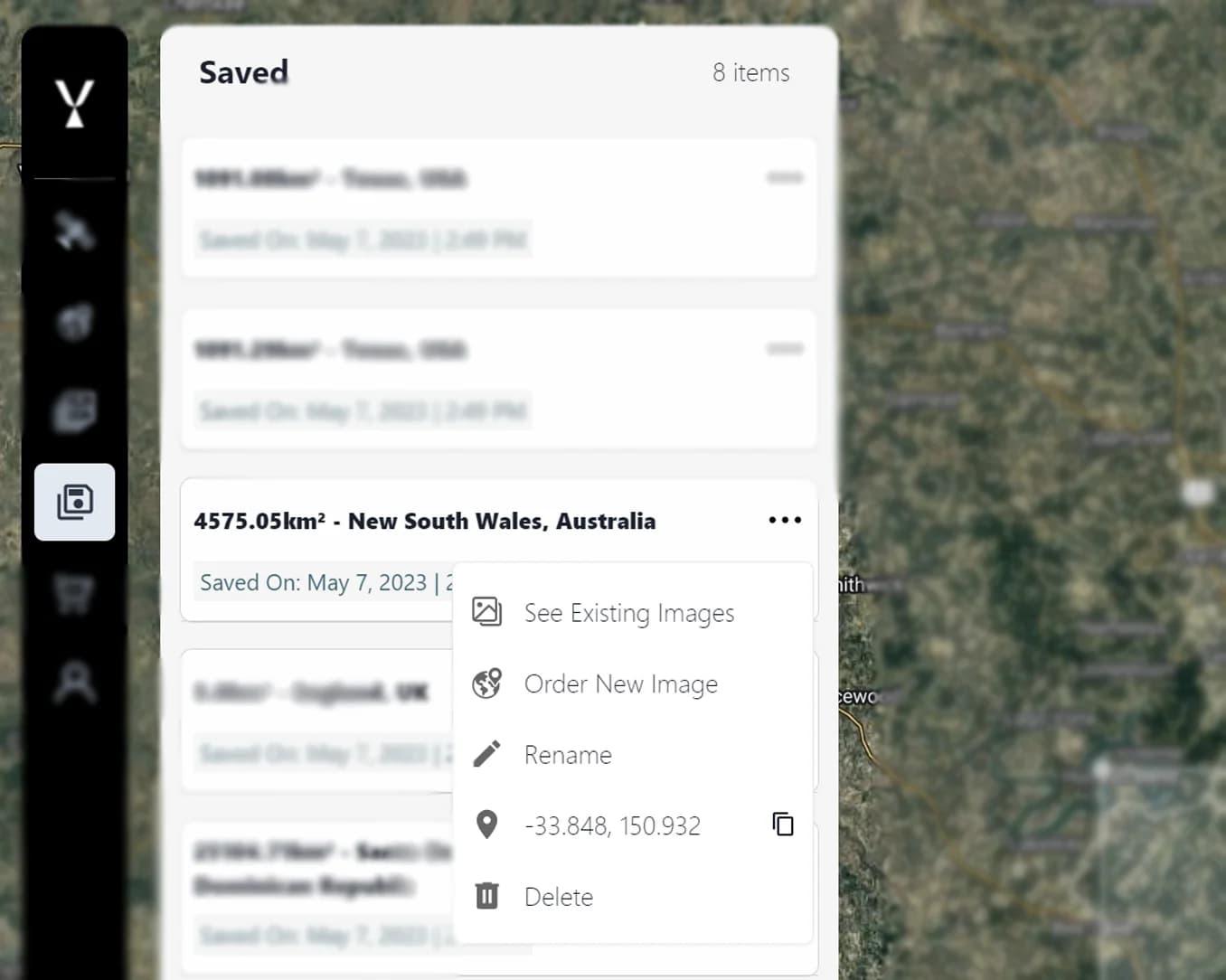 Save AOI Feature Options