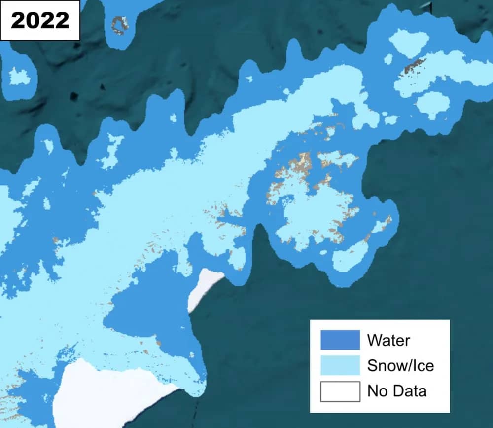 Cover photo Snow & Ice on the Antarctic Peninsula in 2022