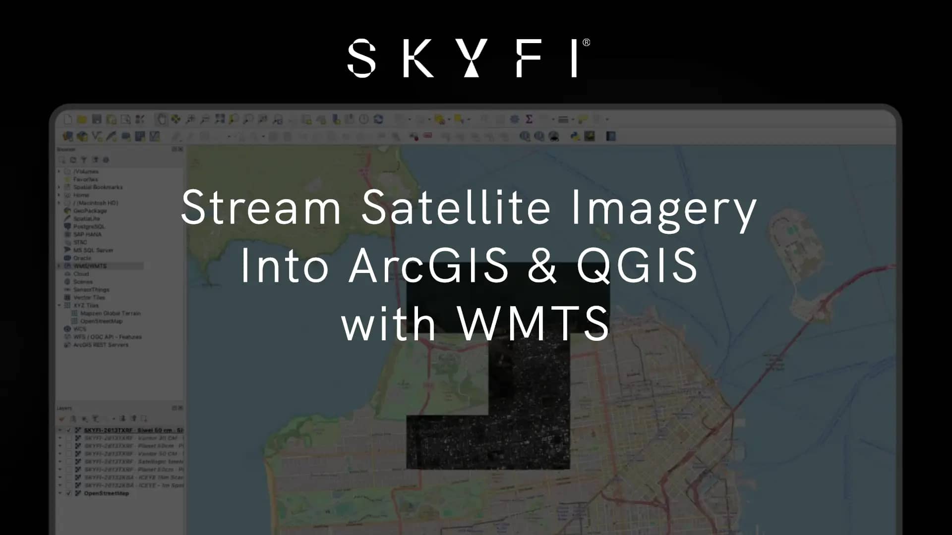 Stream Satellite Imagery Into ArcGIS & QGIS with WMTS