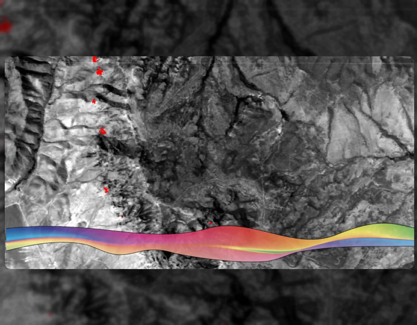 Lithium is represented by the red anomalies present in the image.