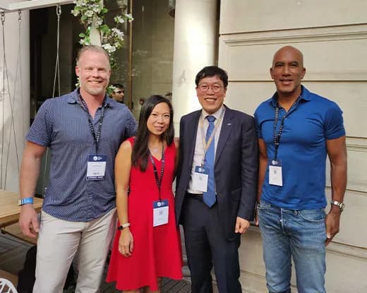 SkyFi Leadership with the CEO of Satrec at WSBW